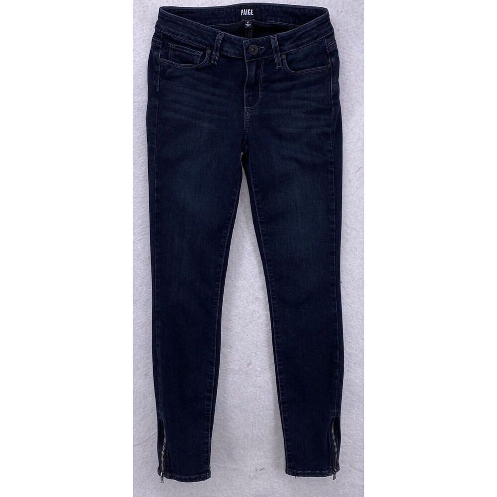Paige Jeans Women’s Size 27  Denim Verdugo Ankle Zipper Blue Dark Wash - Picture 8 of 13